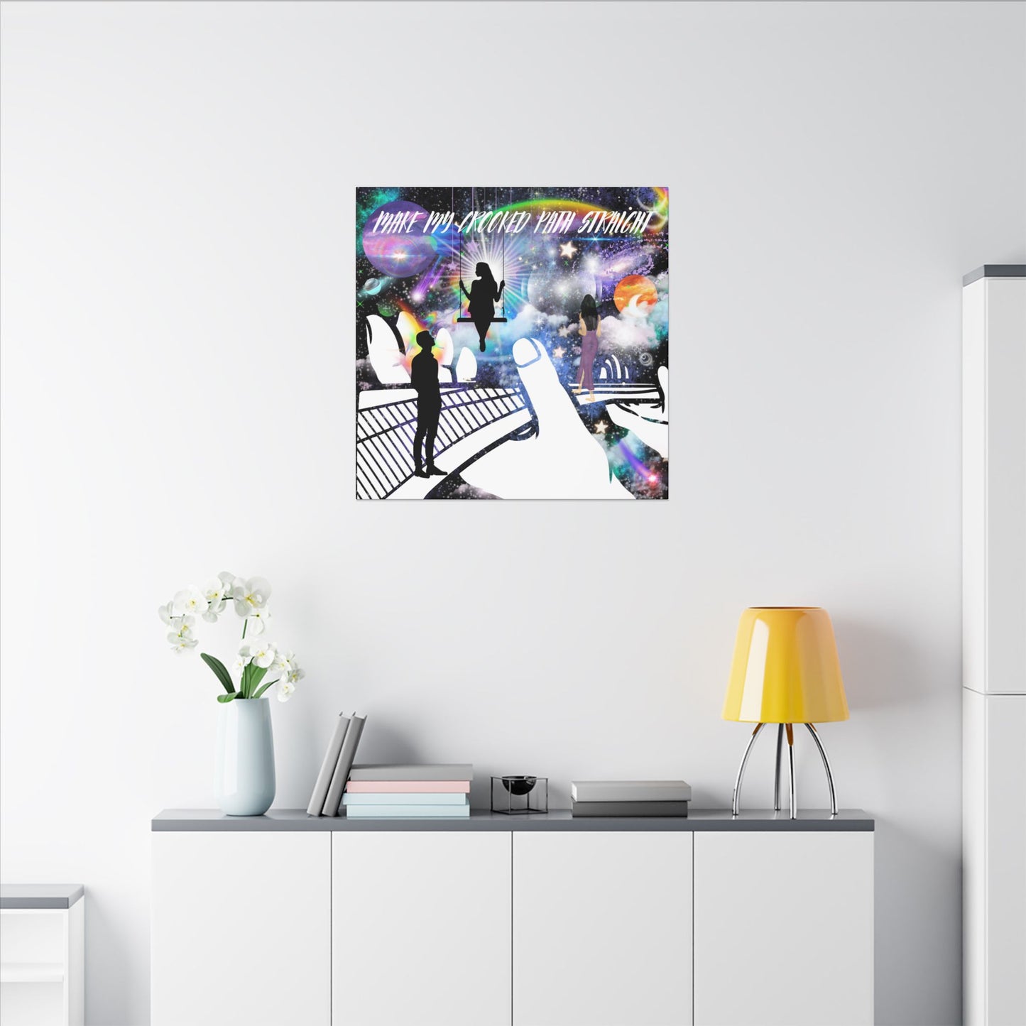 In His Hands - Cosmic Wall Art Canvas Print, Home Decor, Inspirational Decor, Galaxy Artwork, Unique Gift for Space Lovers, Abstract Art