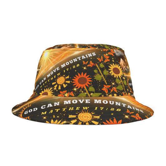 God Can Move Mountains Bucket Hat (AOP)