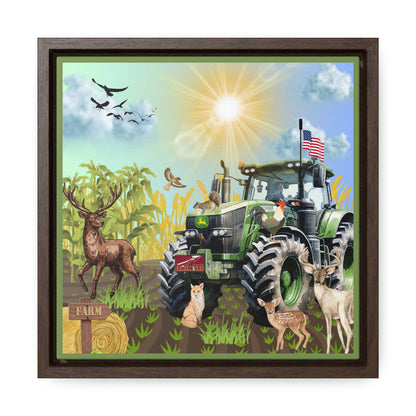 Farming In Florida Seminoles Gallery Canvas Wraps, Square Frame