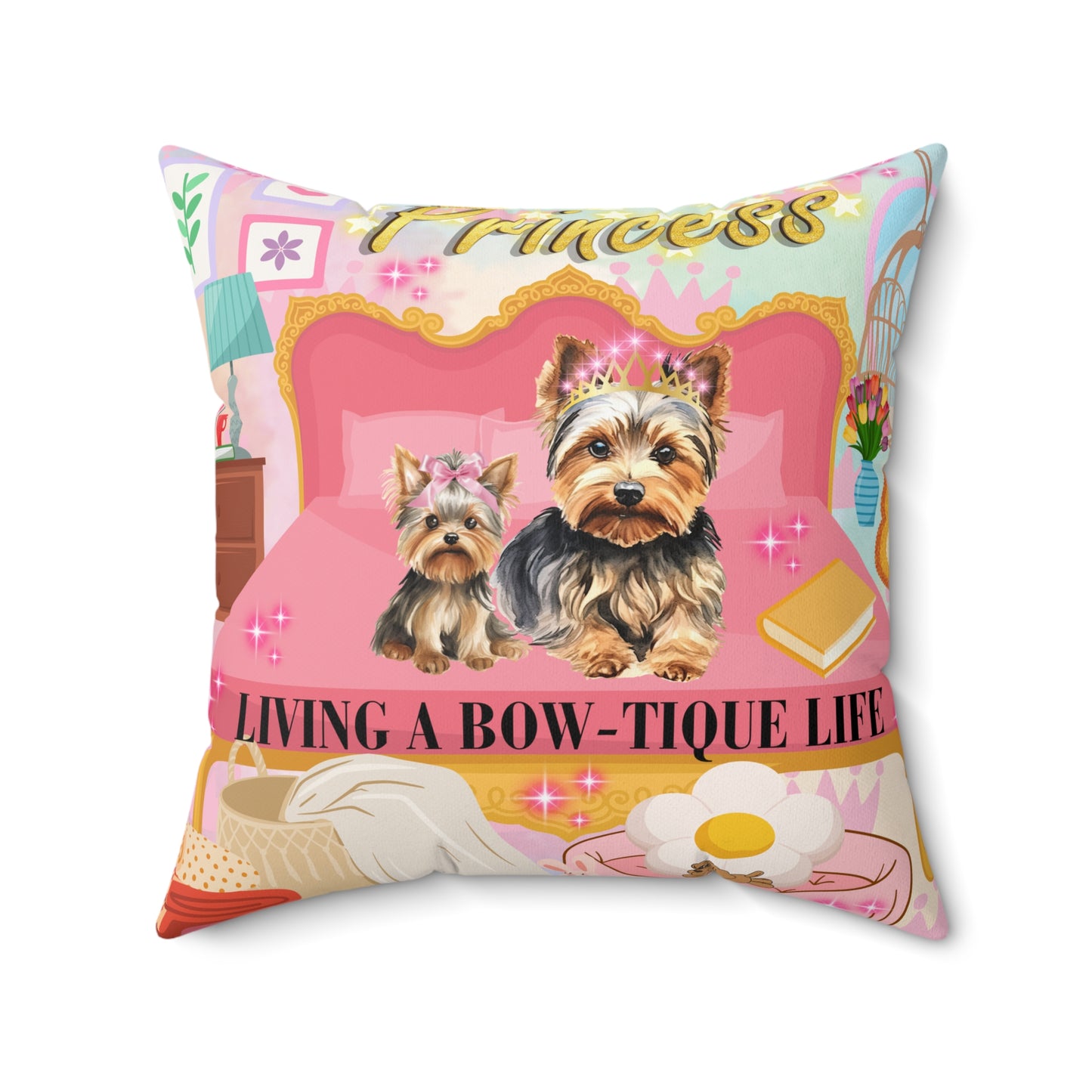 Bow-Tique Life Spun Polyester Square Pillow