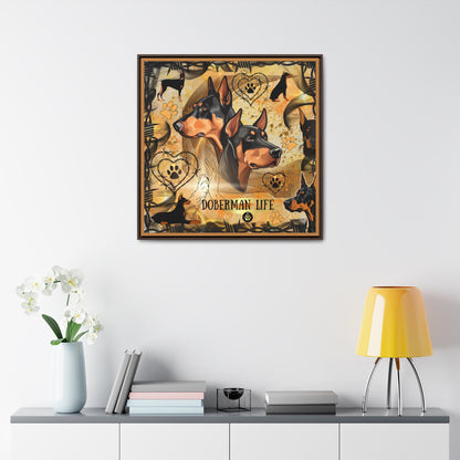 Doberman Life Canvas Wall Art