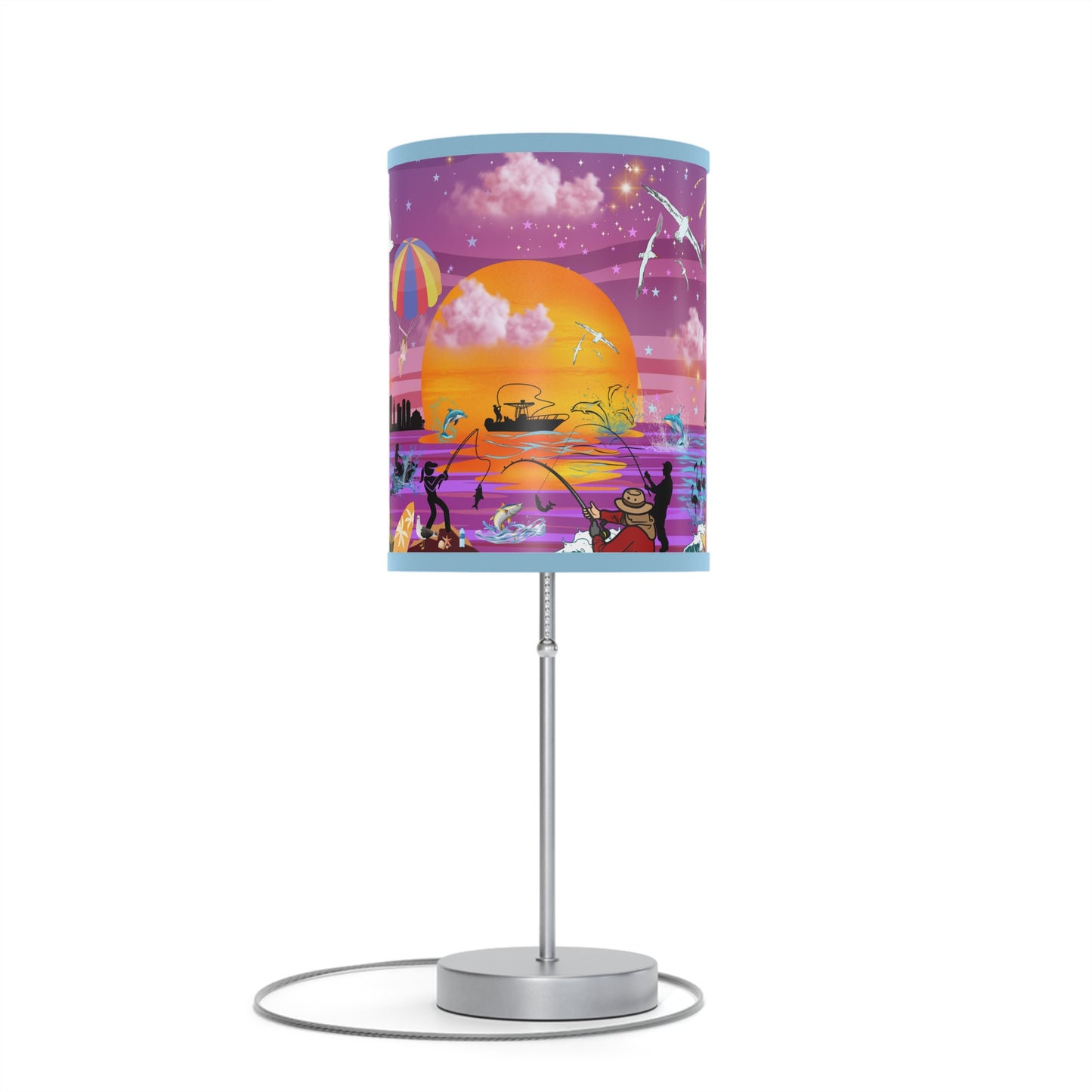 Fishing At Sunset Lamp on a Stand, US|CA plug