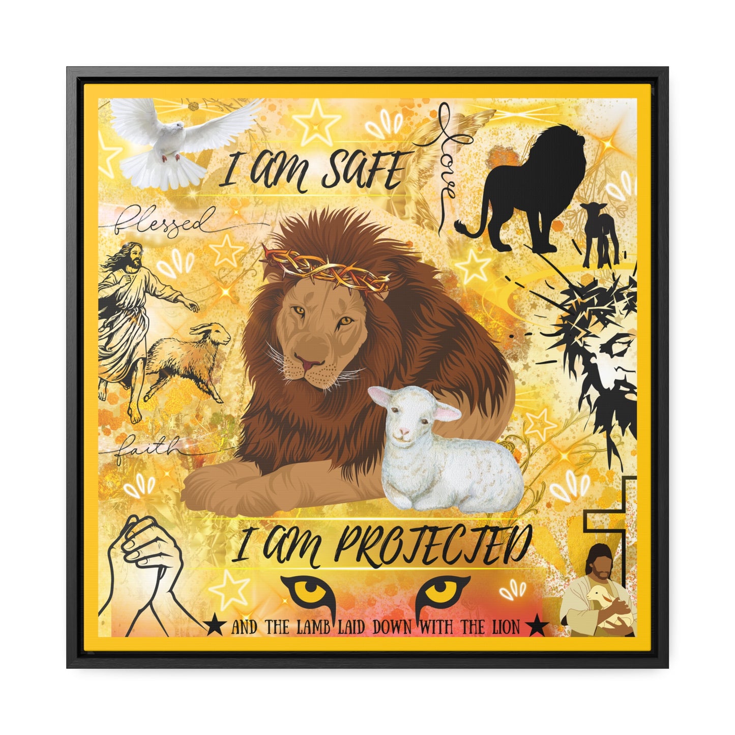 I Am Safe Gallery Canvas Wraps, Square Frame