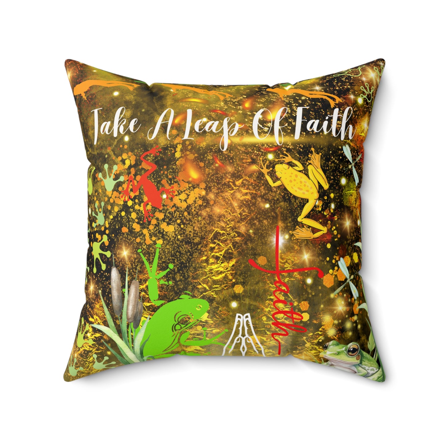 Take A Leap Of Faith Spun Polyester Square Pillow