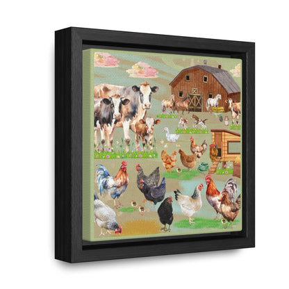 Springtime At The Barnyard Gallery Canvas Wraps, Square Frame