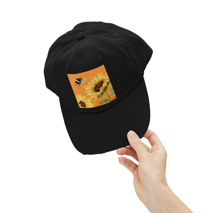 Bee Unisex Distressed Cap