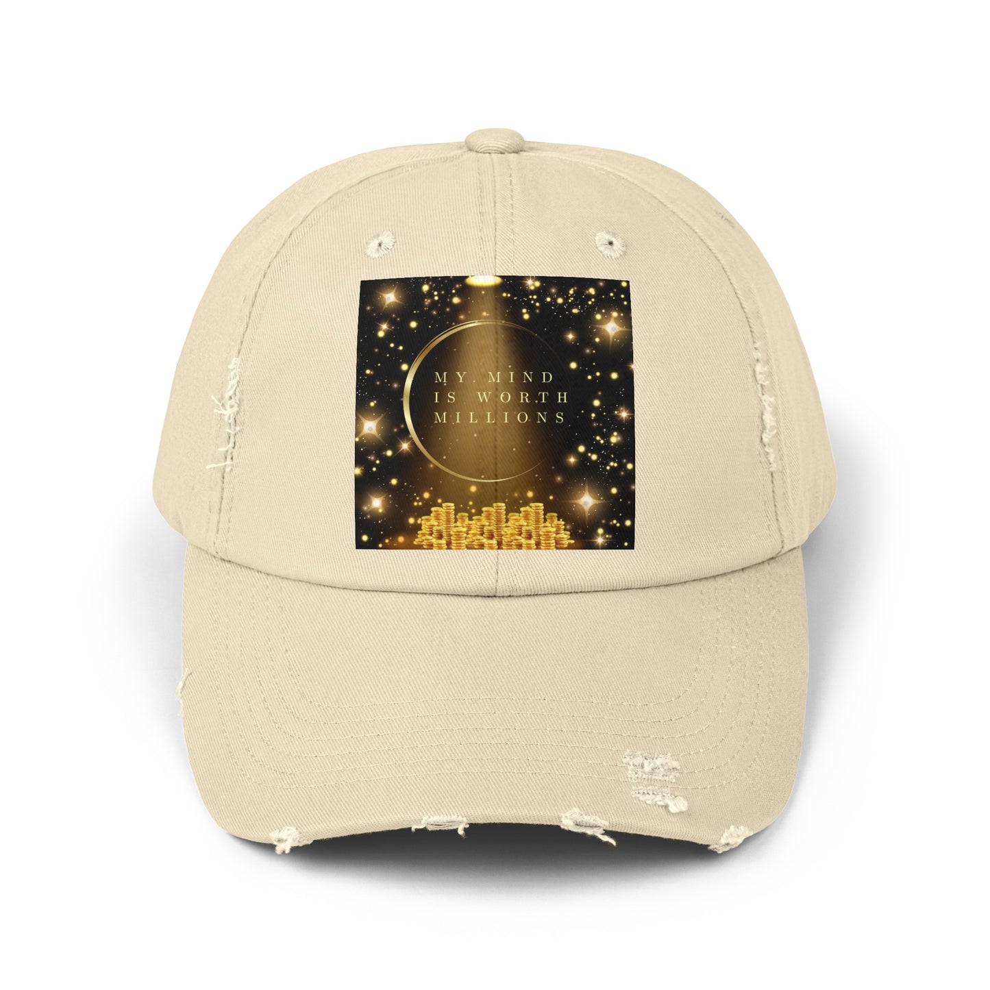 My Mind Is Worth Millions Unisex Distressed Cap