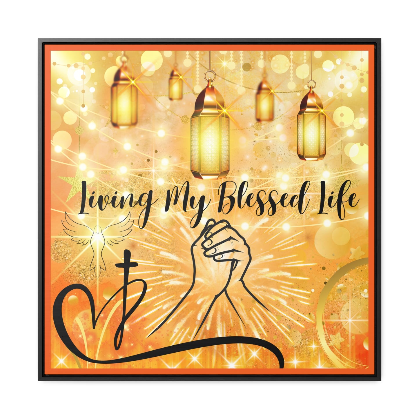 Living My Blessed Life Gallery Canvas Wraps, Square Frame