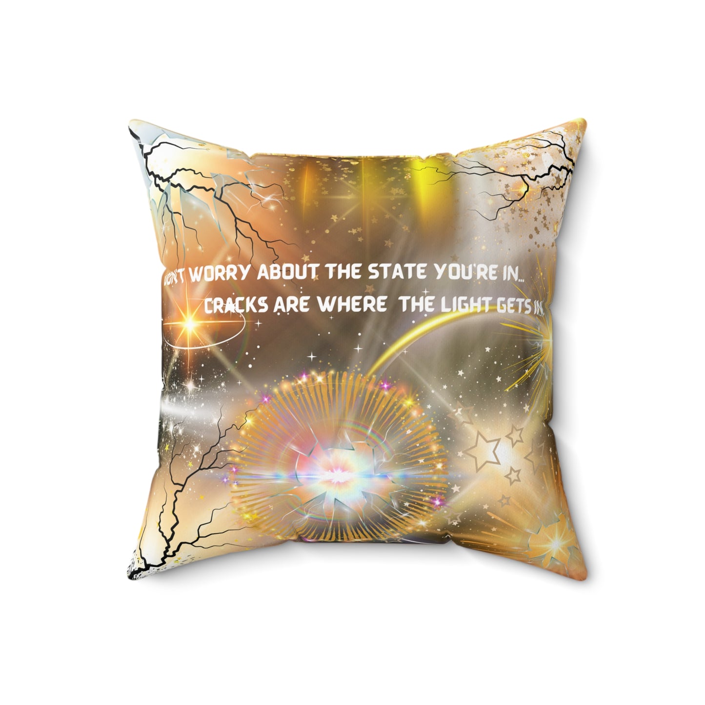 Don't Worry About The State You're In Spun Polyester Square Pillow