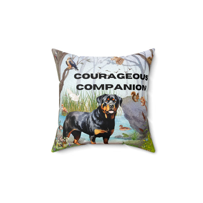 Courageous Companion Spun Polyester Square Pillow