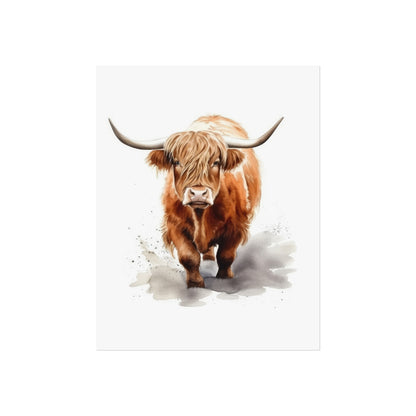 Highland Cow Walking Fine Art Posters