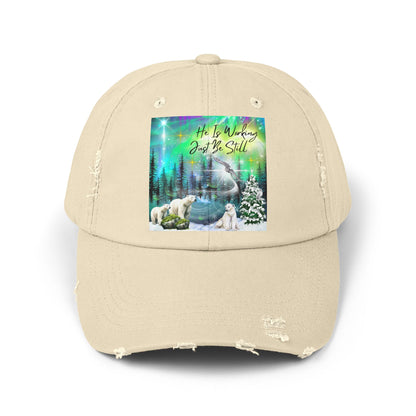 Just Be Stilled Unisex Distressed Cap