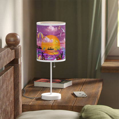 Fishing At Sunset Lamp on a Stand, US|CA plug