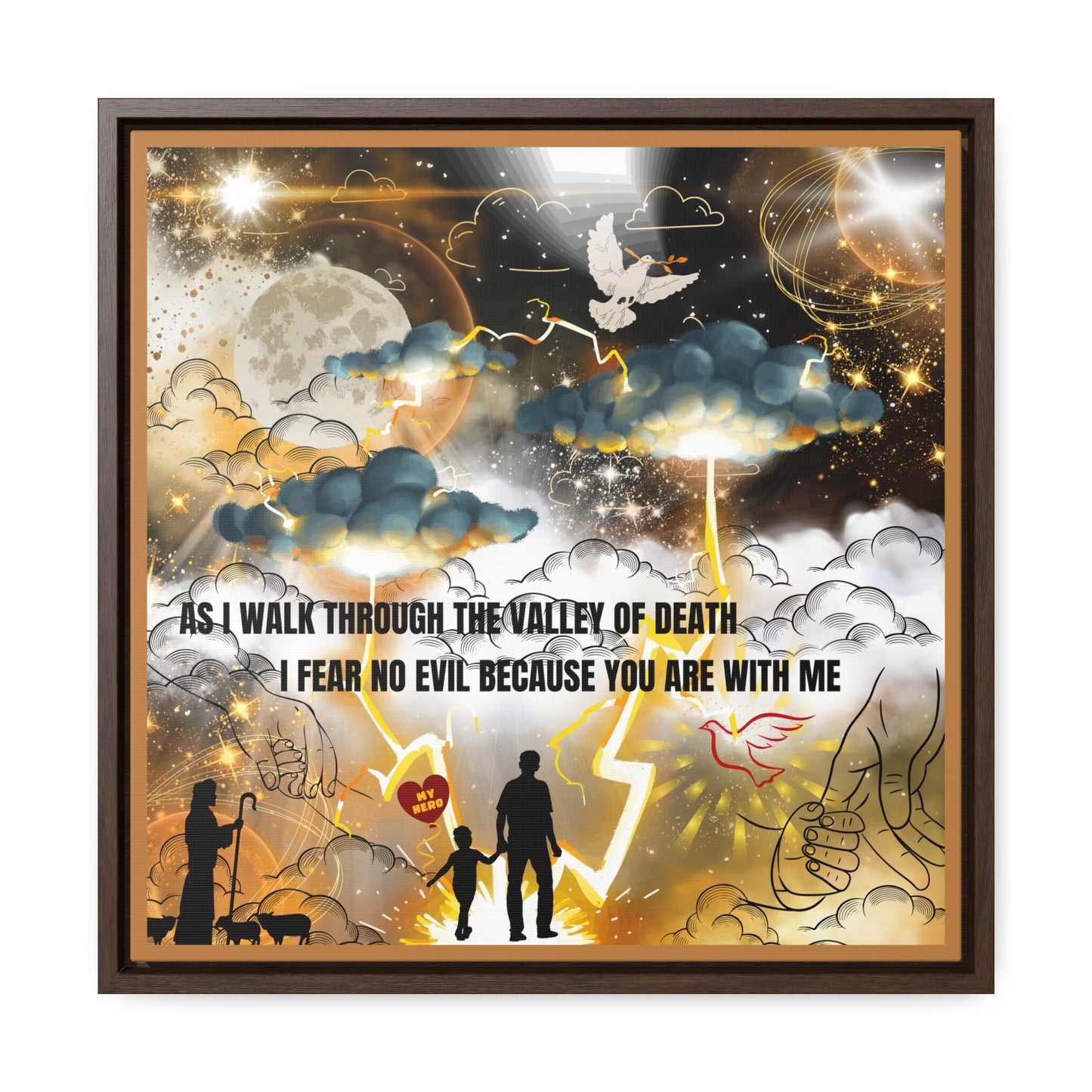 I Fear No Evil Gallery Canvas Wraps, Square Frame