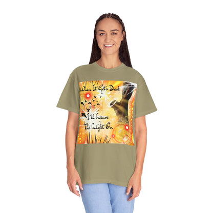 Leave The Light On Unisex Garment-Dyed T-shirt
