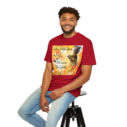 Leave The Light On Unisex Garment-Dyed T-shirt