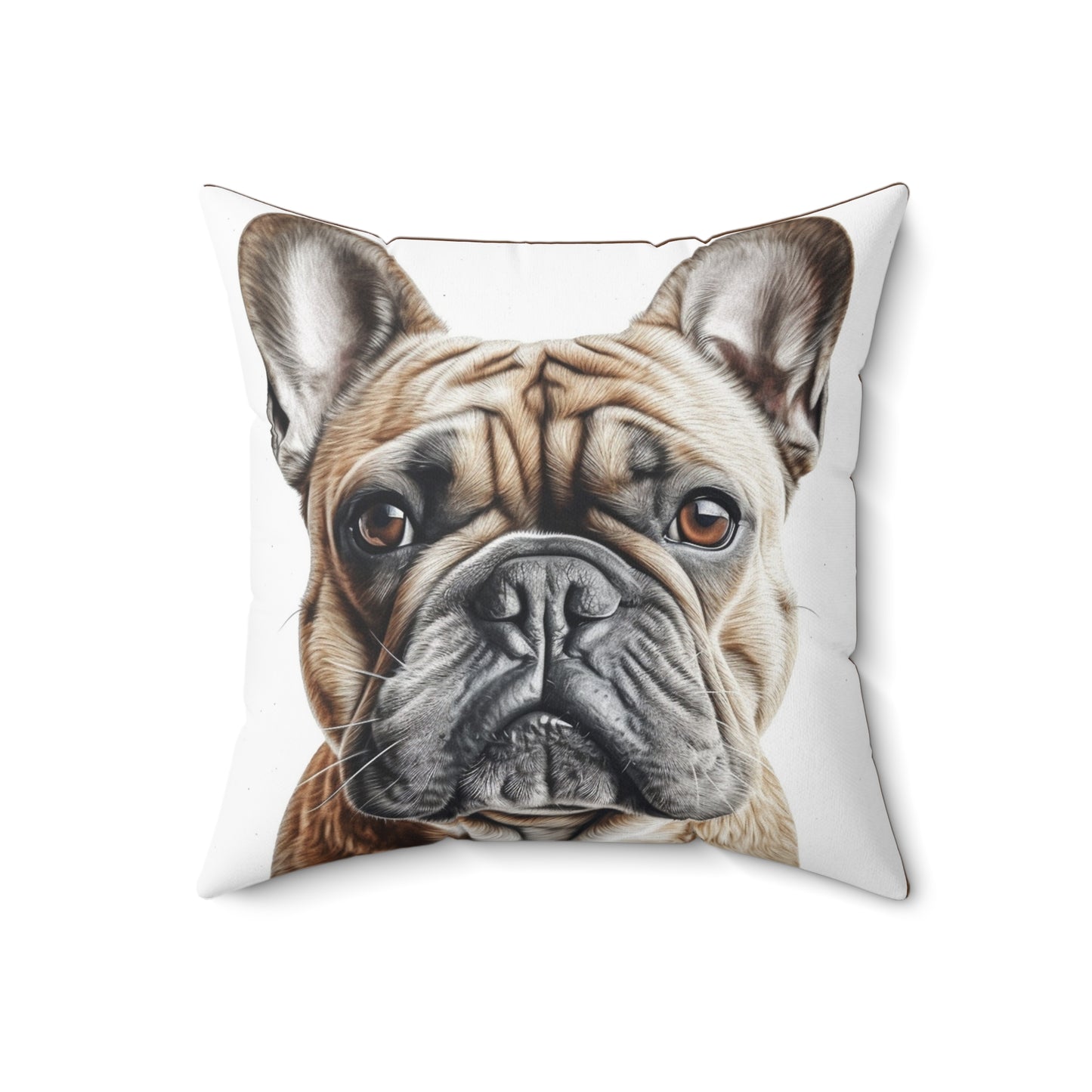 Spun Polyester Square Pillow Frenchie 2