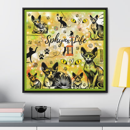 Sphynx Life Gallery Canvas Wraps, Square Frame