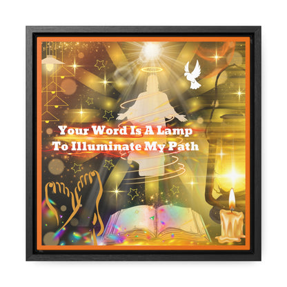 Your Word Gallery Canvas Wraps, Square Frame