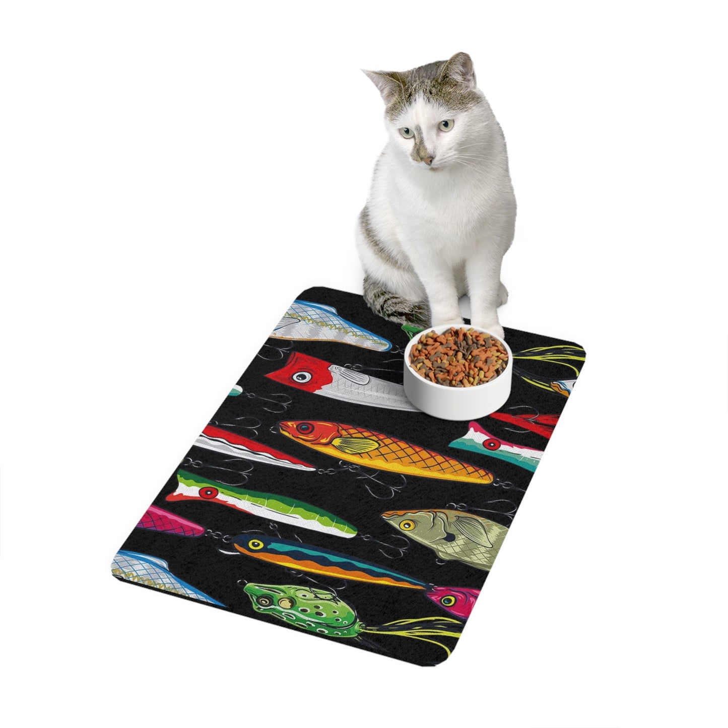 Pet Food Mat (12x18) Fishing Lures