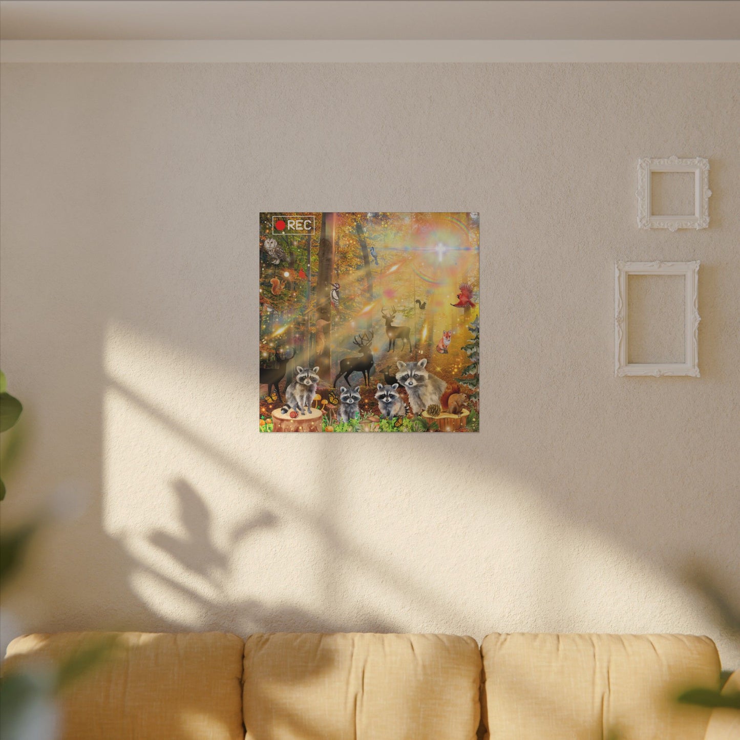 Take A Hike - Nature-Themed Canvas Art, Wildlife Decor, Forest Wall Art, Animal Lovers Canvas, Magical Forest Painting