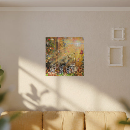 Take A Hike - Nature-Themed Canvas Art, Wildlife Decor, Forest Wall Art, Animal Lovers Canvas, Magical Forest Painting