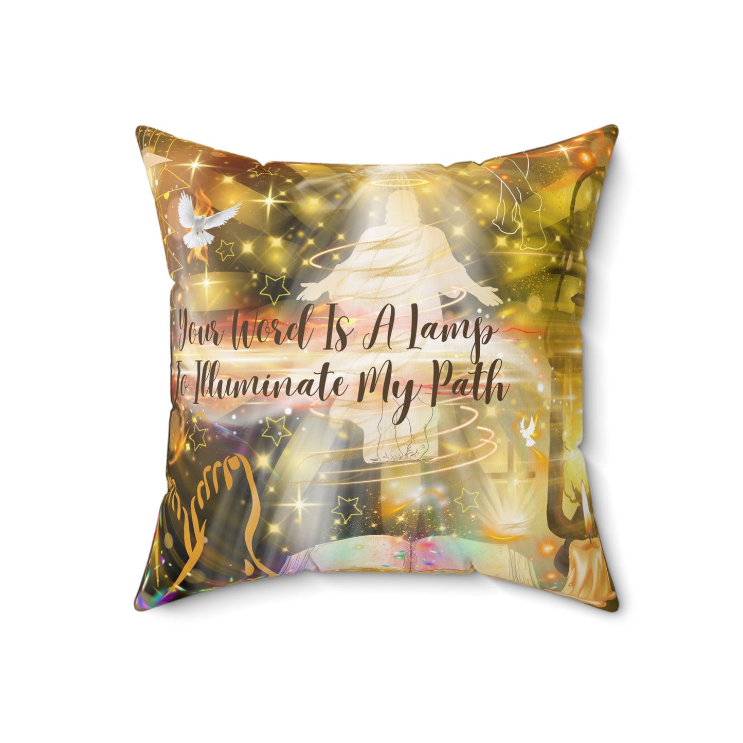 Your Word - Inspirational Quote Pillow, Cozy Home Decor, Spiritual Gift, Motivational Cushion, Living Room Accent, Unique Inspiration Throw Pillow
