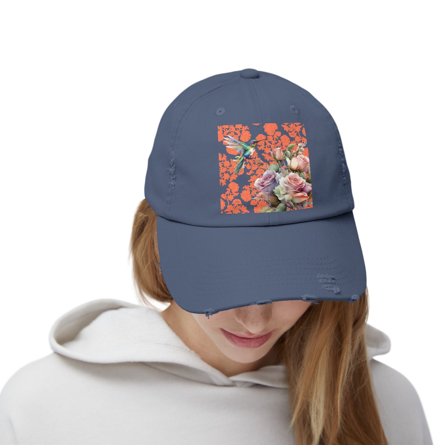 Hummingbird 1 Unisex Distressed Cap