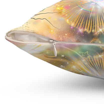 Don't Worry Spun Polyester Square Pillow