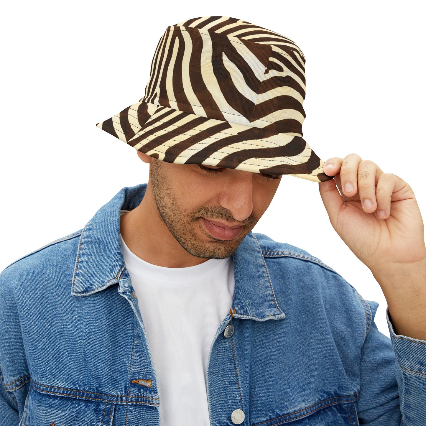 Bucket Hat (AOP) Zebra Brown