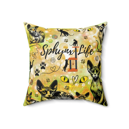 Sphynx Spun Polyester Square Pillow