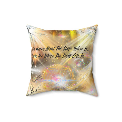 Don't Worry Spun Polyester Square Pillow