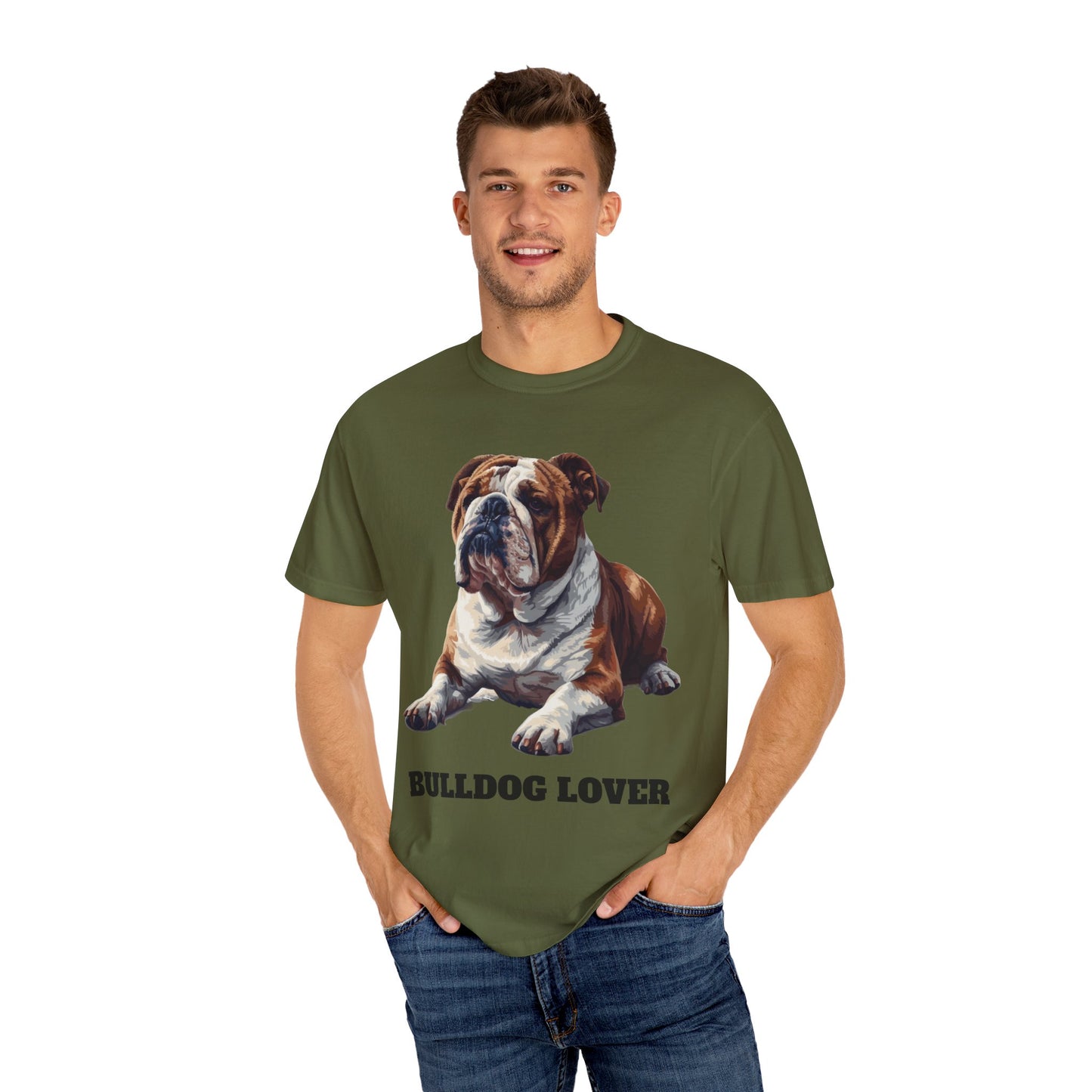 English Bulldog Lover Unisex Garment-Dyed T-shirt