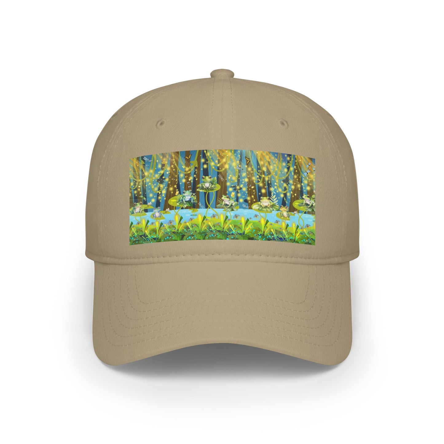 Frogs and Fireflies Low Profile Baseball Cap