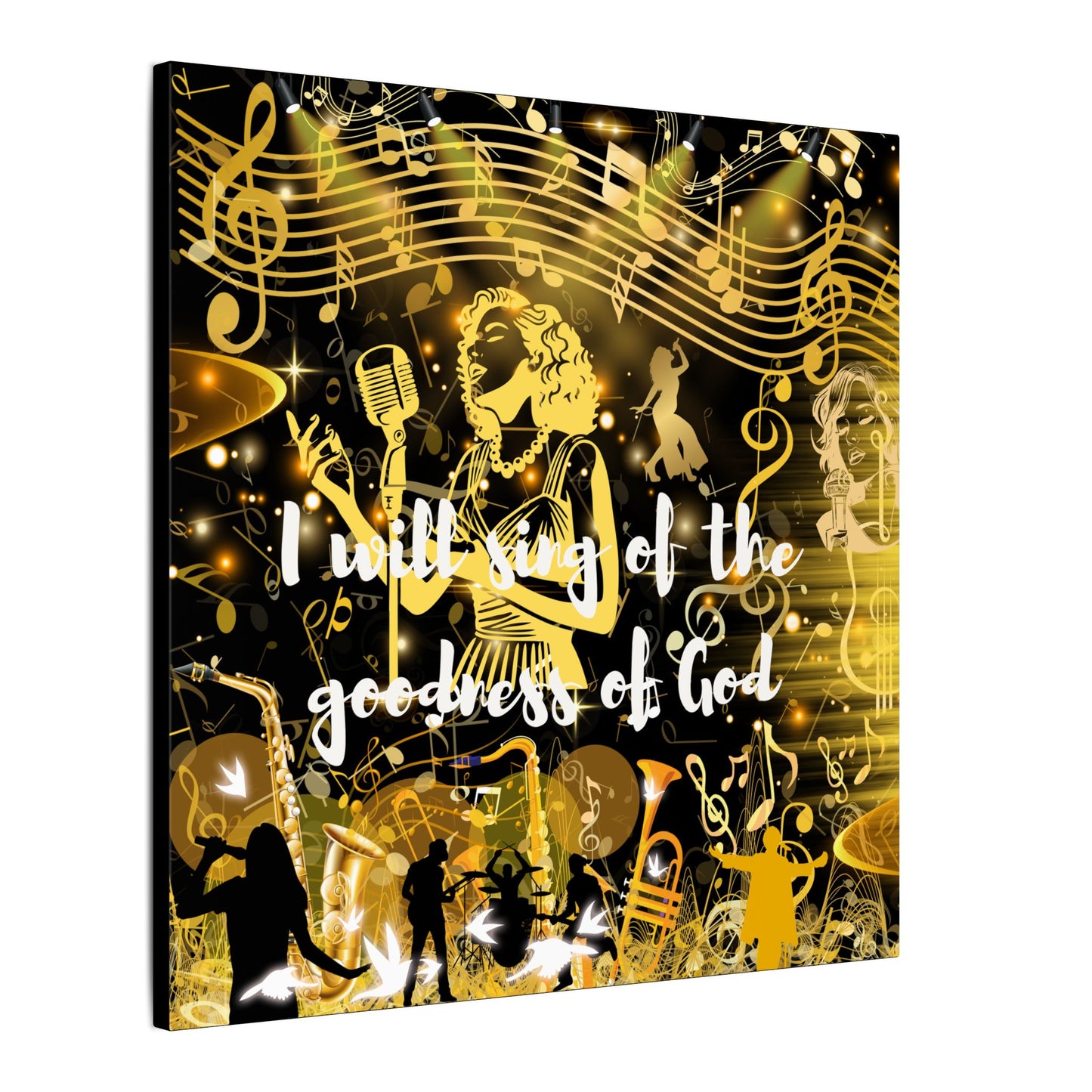 I Will Sing - Inspirational Canvas Wall Art, Music Decor, Home Office Inspiration, Gift for Musicians, Religious Gift, Wall Decoration