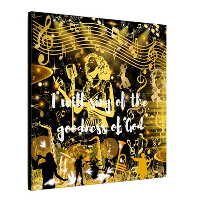 I Will Sing - Inspirational Canvas Wall Art, Music Decor, Home Office Inspiration, Gift for Musicians, Religious Gift, Wall Decoration