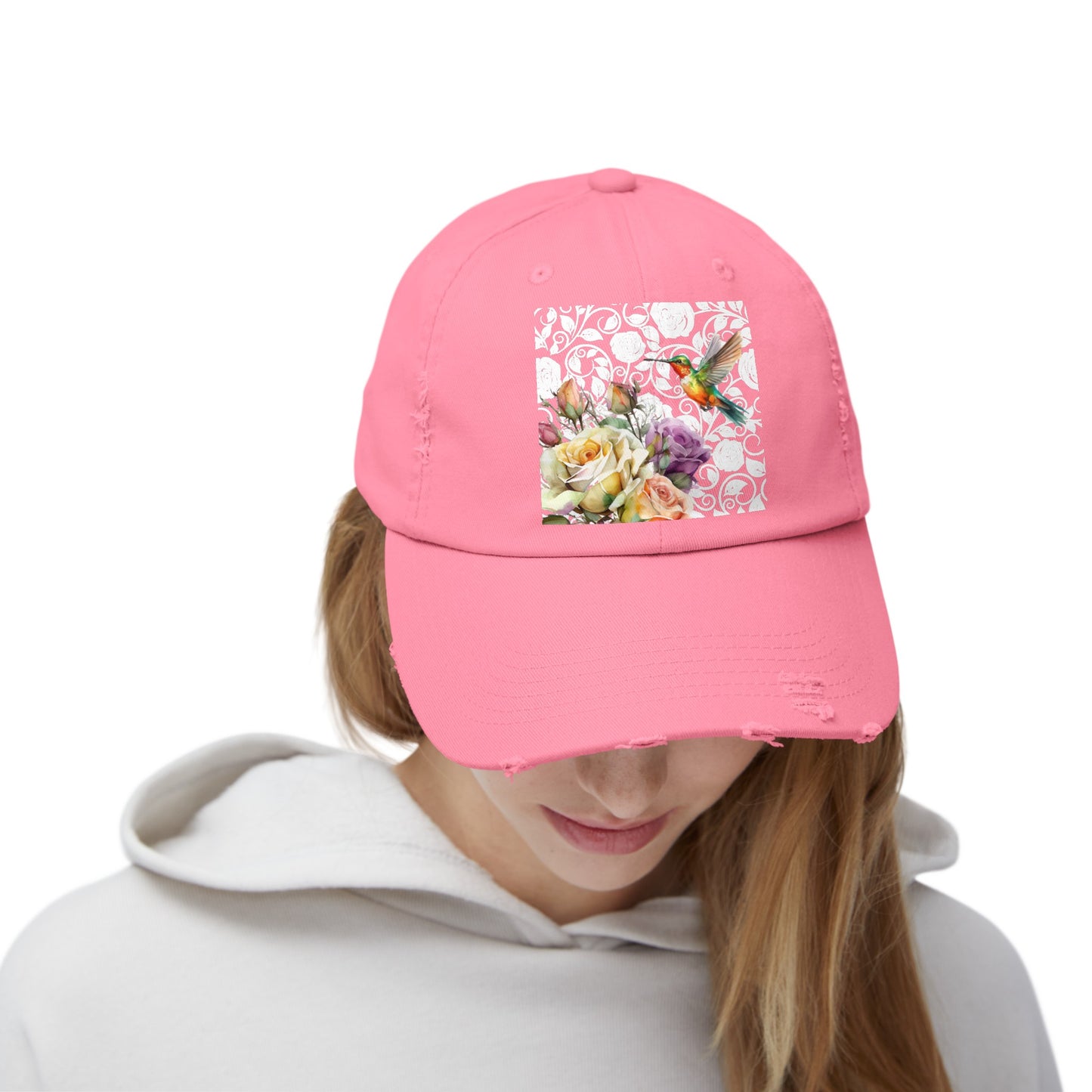 Hummingbird 2 Unisex Distressed Cap