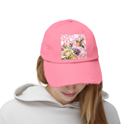 Hummingbird 2 Unisex Distressed Cap