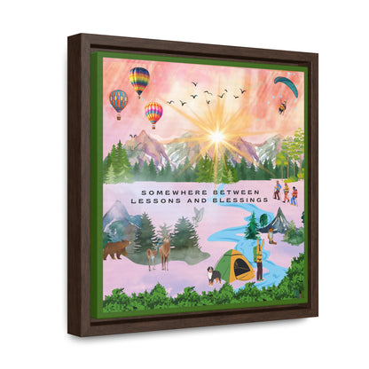 Somewhere Between Lessons And Blessings Canvas Wall Art