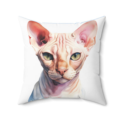 Spun Polyester Square Pillow Sphynx 2