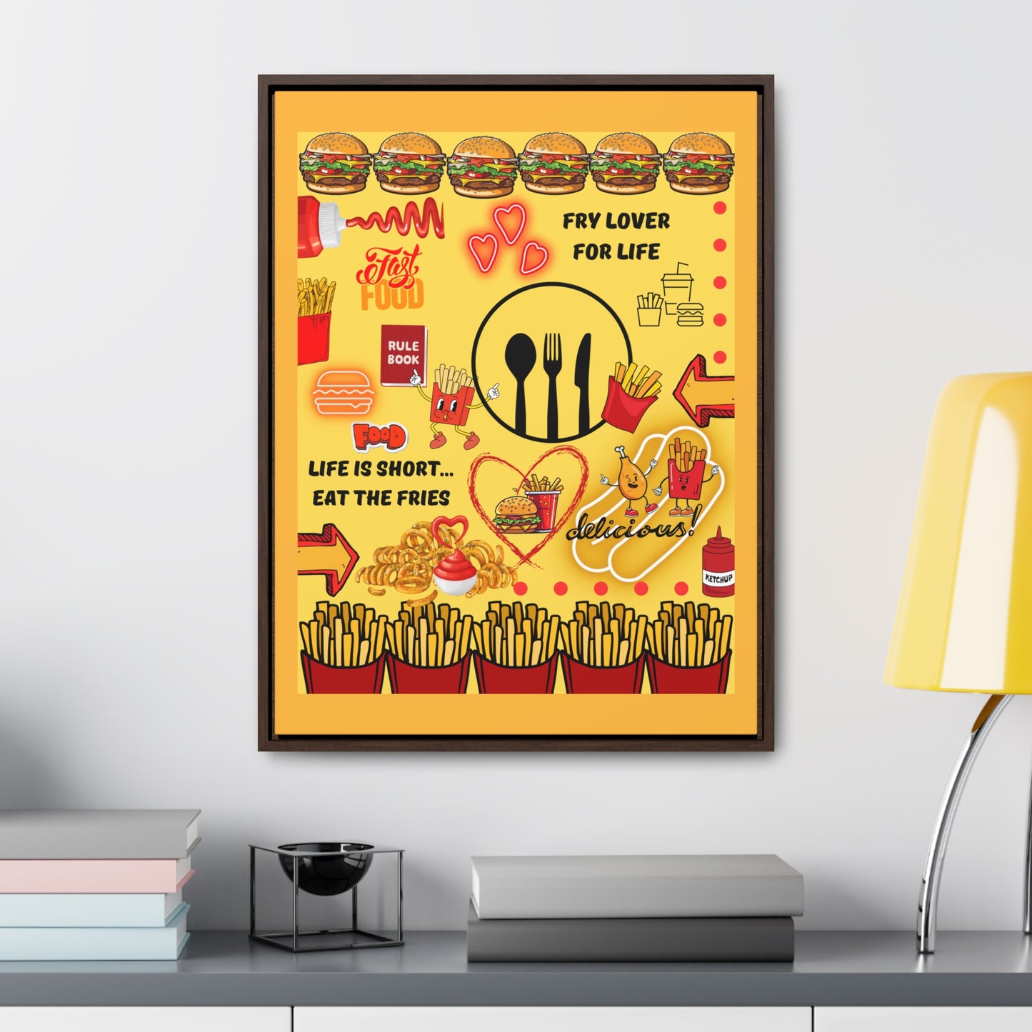 Eat The Fries Canvas Wall Art