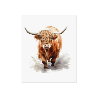 Highland Cow Walking Fine Art Posters