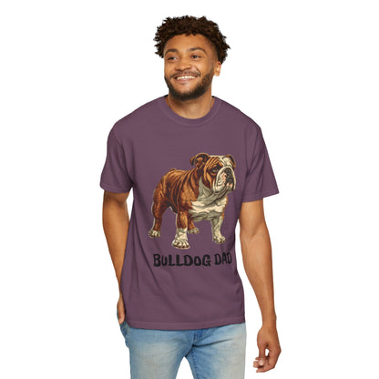 English Bulldog Dad Unisex Garment-Dyed T-shirt