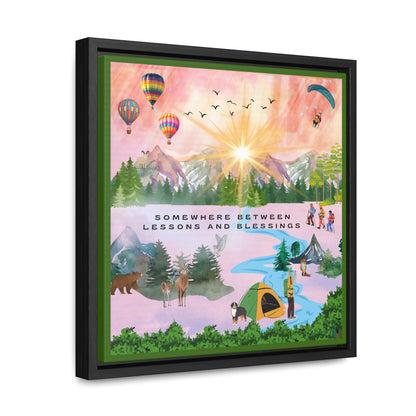 Somewhere Between Lessons And Blessings Canvas Wall Art