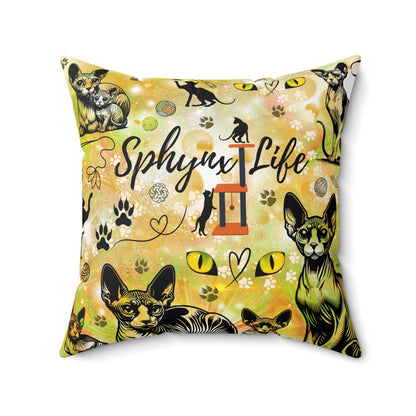 Sphynx Spun Polyester Square Pillow